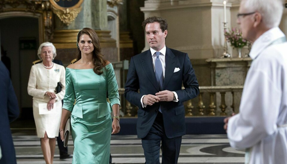 Prinsesse Madeleine og Christopher O'Neill har haft svært ved at besøge Sverige under coronapandemien. Arkivfoto: REUTERS/Jonas Ekstromer/Scanpix Sweden / Ritzau Scanpix