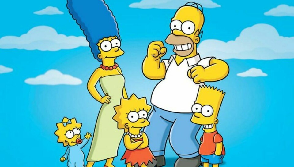Familien Simpsons rejser i et nyt afsnit af The Simpsons til Danmark. Foto: Ritzau Scanpix