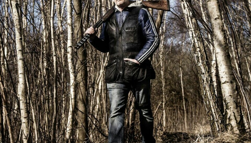 Når Søren Malling ikke spiller skuespil, holder han af at skyde lerduer. Foto: Scanpix.