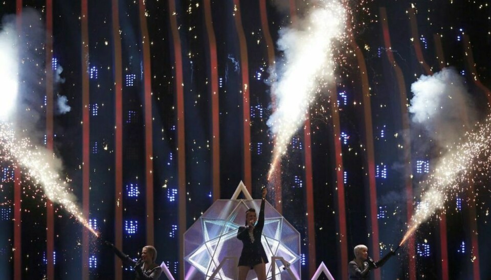 Den finske superstjerne Saraa Alto gik videre til finalen ved Eurovision. Foto: Pedro Nunes/Scanpix
