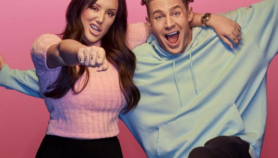 De to værter Charlotte Crosby og Scotty T. kender hinanden fra Geordie Shore. Foto: MTV