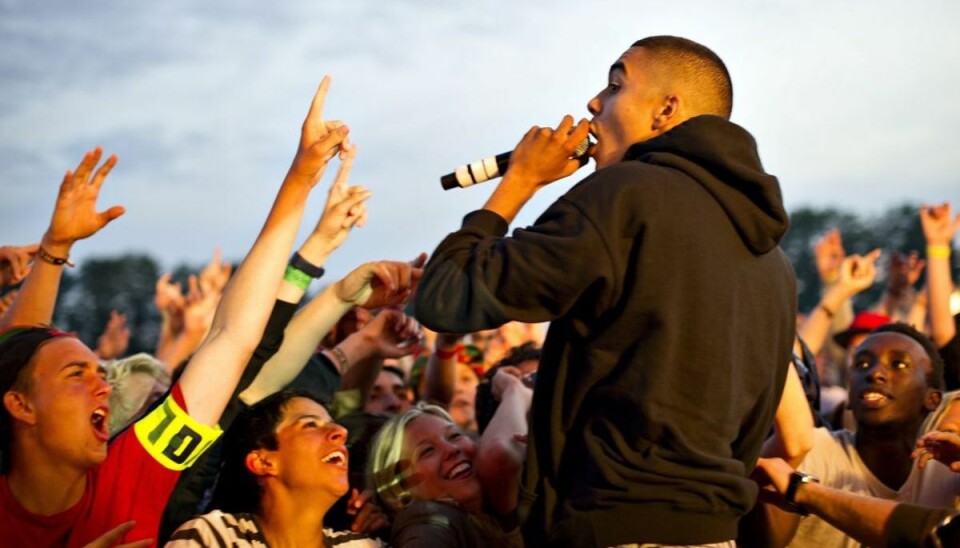 I 2012 spillede Kesi i warm up-dagene på Roskilde Festival. I dag er han blandt de mest populære kunstnere i Danmark. Foto: Torkil Adsersen/Scanpix.