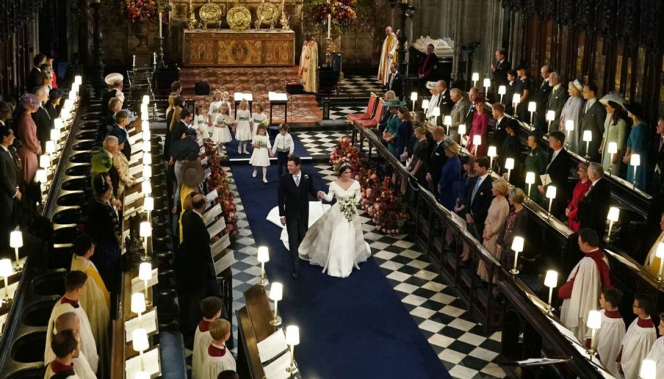 Så fik prinsessen sin ridder Smukt ser det ud. KLIK for flere billeder. Foto: Owen Humphreys/Scanpix.