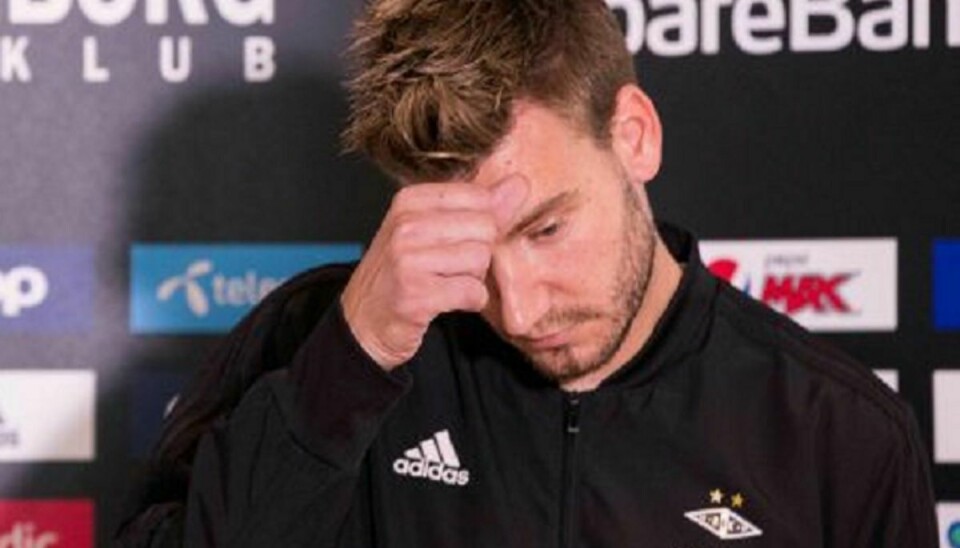 Nicklas Bendtner, der i september var involveret i en voldsepisode med en taxachauffør, har beklaget episoden over for sin klub, Rosenborg. Foto: Terje Pedersen/AFP