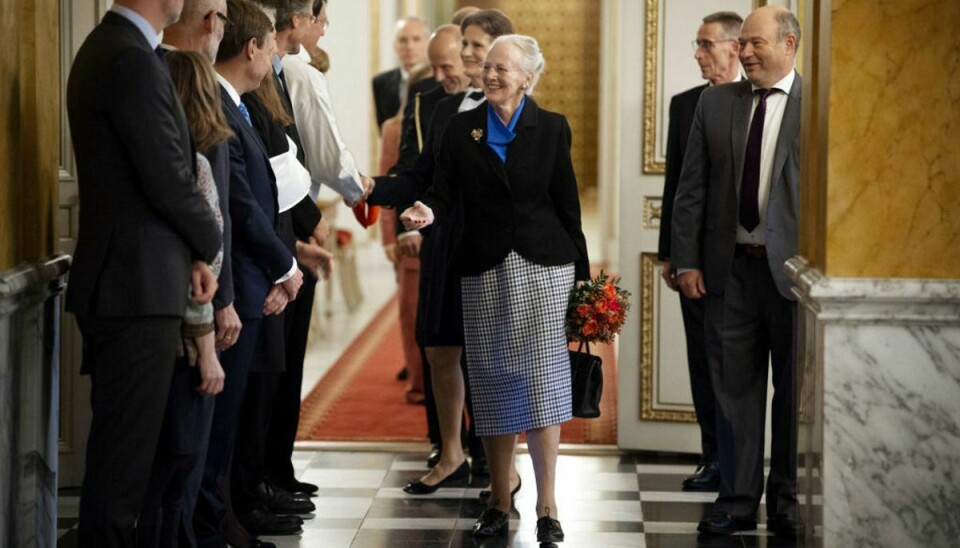 Dronning Margrethe overrækker Ebbe Muncks Hæderspris 2018 til Anja C. Andersen på Christiansborg Slot. KLIK for flere billeder. Foto: Nils Meilvang/Scanpix 2018