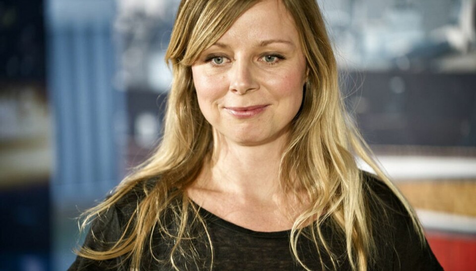 Lene Marie Christensen deltager i pressevisningen spiller med i den nye serie. Foto: Scanpix