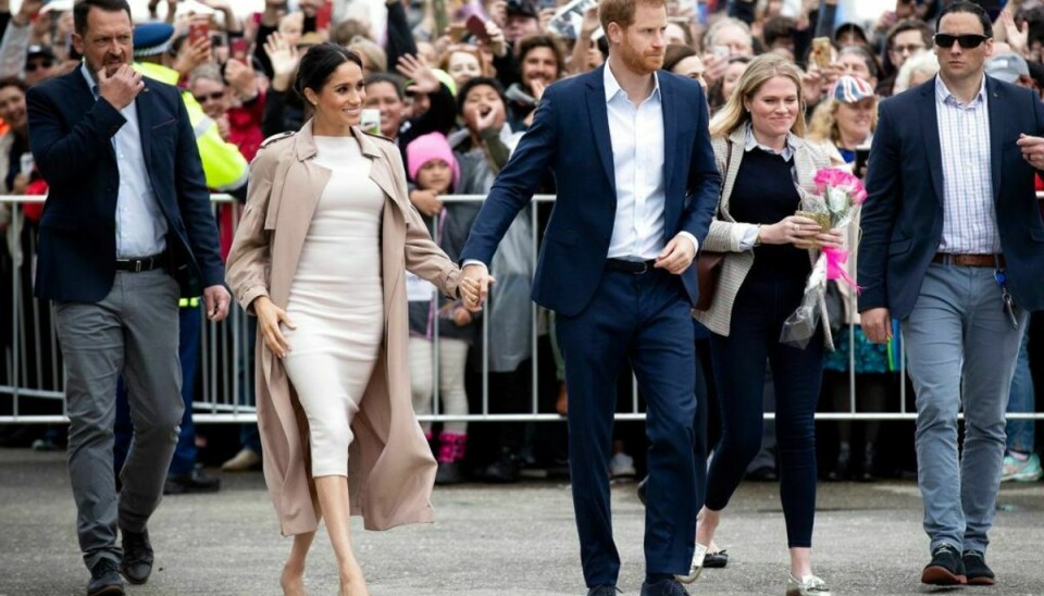 På overfladen ånder alt fred og idyl for Meghan Markle og prins Harry, men på de sociale medier bliver hertuginden lagt for had. Foto: Scanpix