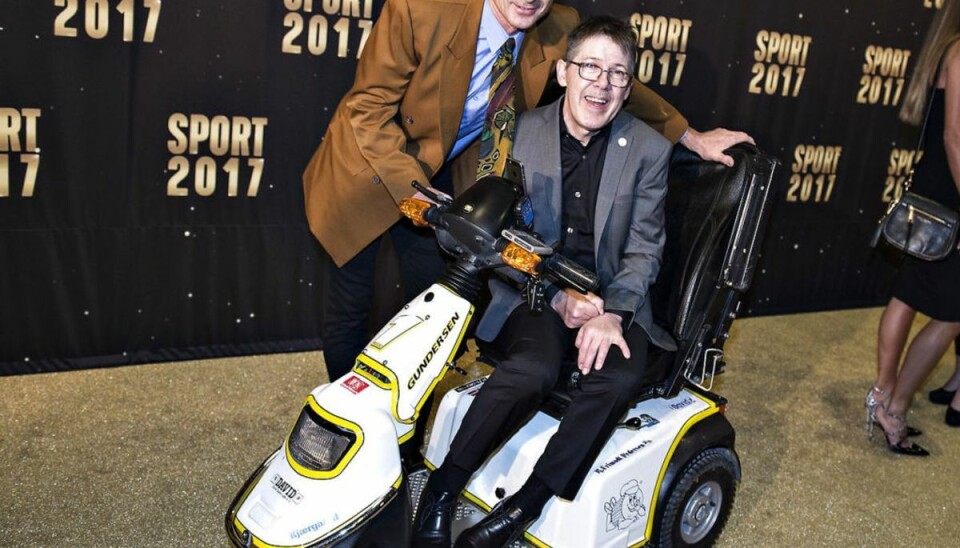 Erik Gundersen (her med Hans Nielsen) delte tirsdag en efterlysning på Facebook. 24 timer senere var der bingo. Foto: Scanpix/Henning Bagger Erik Gundersen (her med Hans Nielsen) delte tirsdag en efterlysning på Facebook. 24 timer senere var der bingo. Foto: Scanpix/Henning Bagger