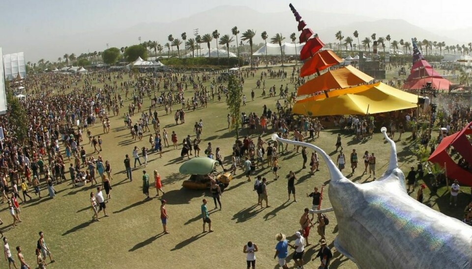 Årets Coachella-festival er ramt af en tragedie, førend den er gået i gang. Arkivfoto: Scanpix
