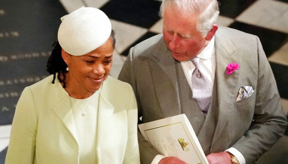 The Prince of Wales and Doria Doria var også i England i foråret 2018. Da var det for at se Meghan blive gift. Foto: Owen Humphreys/Scanpix.