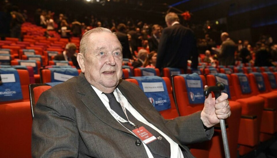 Fodboldpræsident er død Lennart Johansson, som her ses på et billede fra december 2015, er død. Han blev 89 år. Foto: Franck Fife/AFP