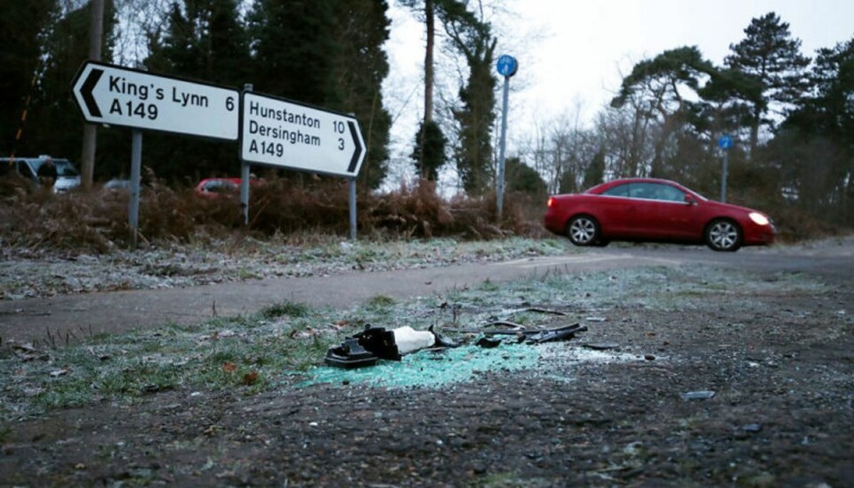 Efter ulykken var det tydeligt at se, hvor det var sket. KLIK VIDERE FOR FLERE BILLEDER. Foto: Scanpix