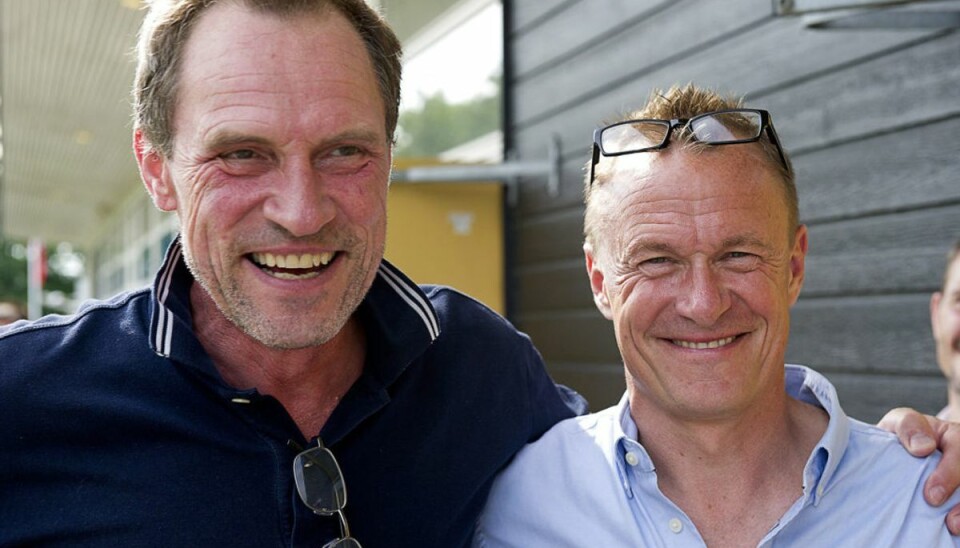 Fodboldhelt fylder 60: Bliver aldrig glemt Michael Manniche med vennen Per Frimann. Foto: Scanpix