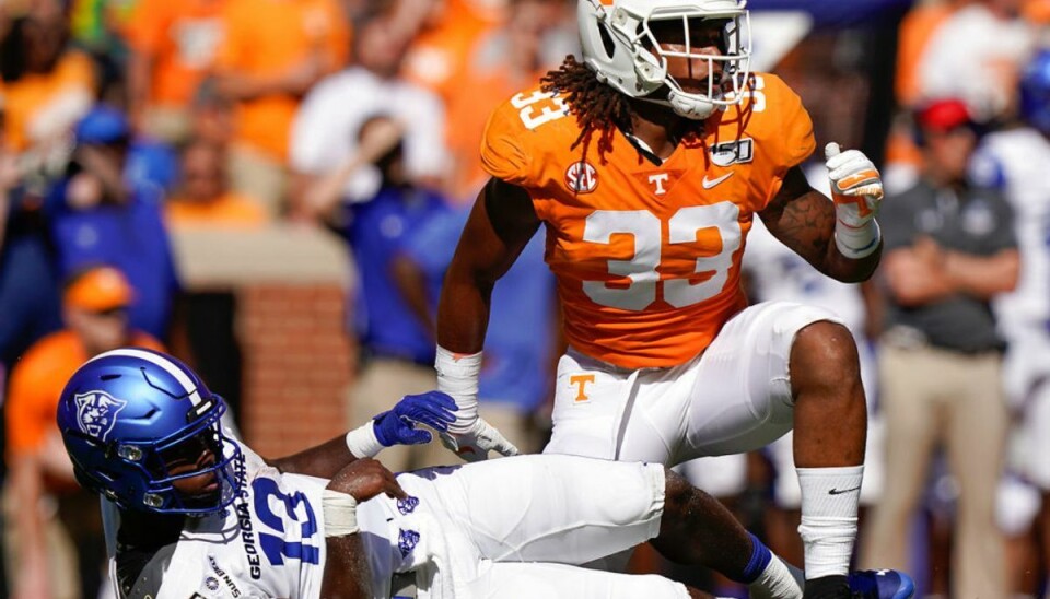 Jeremy Banks ses her i en kamp for Tennessee Volunteers iført nummer 33. Foto: Scanpix