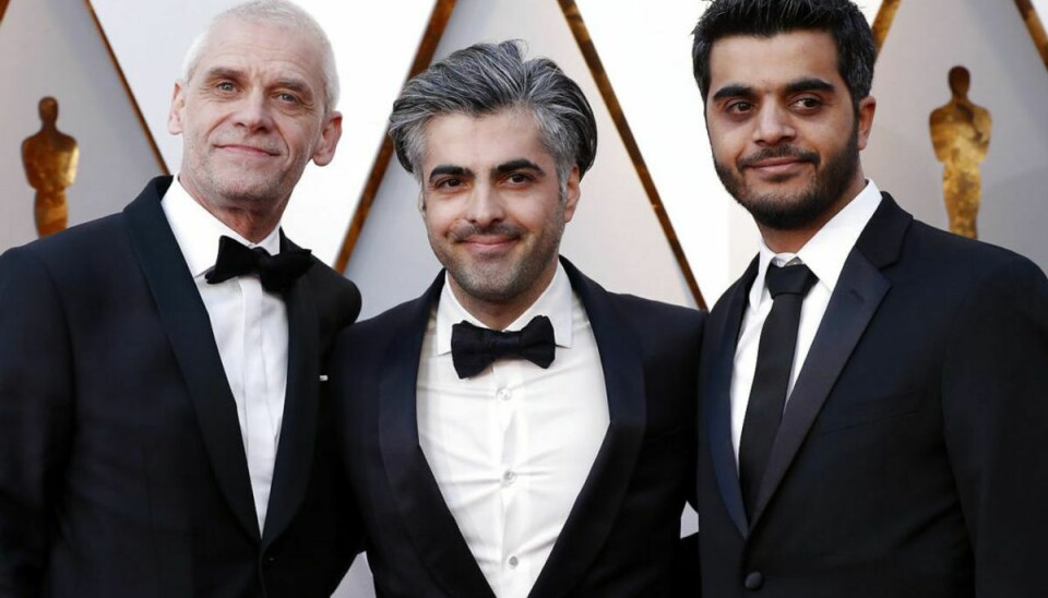 Søren Steen, Feras Fayyad og Kareem Abeed lavede filmen “Last Men in Aleppo”, som blev nomineret til en Oscar-dokumentar i 2018. Foto: Scanpix