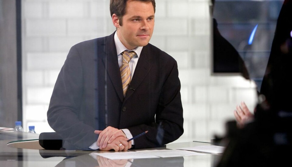 Chok: Han er ny vært på Aftenshowet Kristian Holt har været på TV2 News siden dag ét. Foto: Scanpix