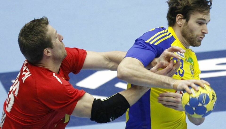 Den svenske håndboldspiller Fredrik Larsson er blevet dræbt i en ulykke. Han blev 36 år. Foto: REUTERS/Marcelo Del Pozo