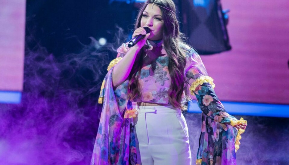 Ilona, der i fredagens semifinale sang “Chim Chim Cher-Ee” fra Mary Poppins, er ude af “X Factor”. – Foto: Martin Sylvest/Ritzau Scanpix