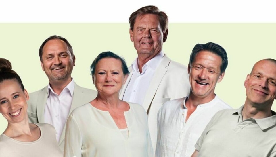 Cirkusrevyen anno 2021 består af Merete Mærkedahl, Niels Ellegaard, Lisbet Dahl, Henrik Lykkegaard og Niels Olsen. Foto: Pressefoto/Cirkusrevyen/Free