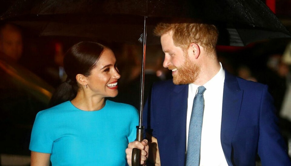 Harry og Meghan ville bare sige tak, men en detalje er faldet nogen for brystet. Foto: Scanpix