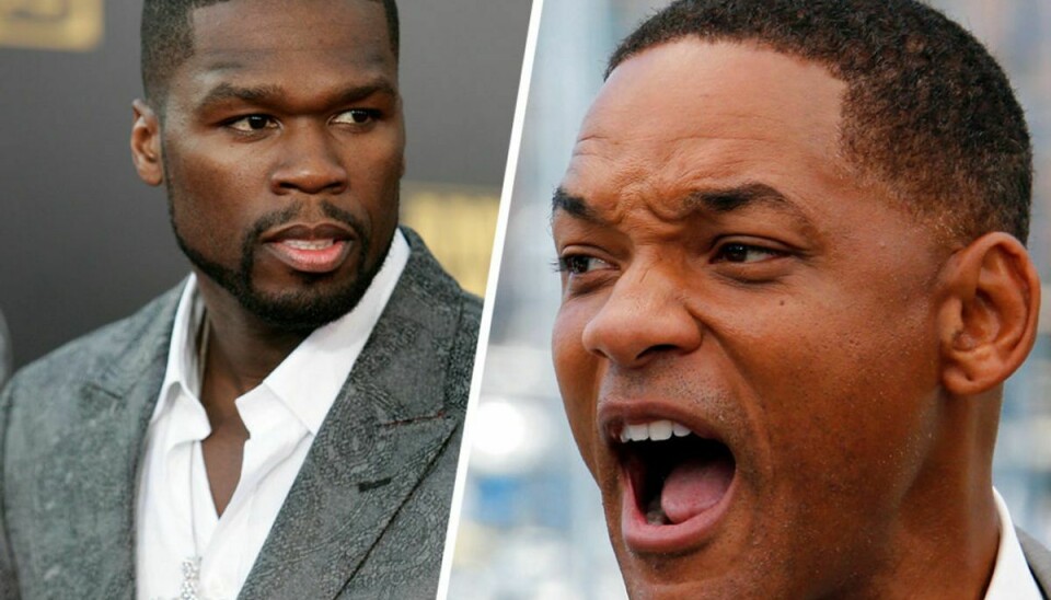 50 Cent (til venstre) og Will Smith (til højre) er ikke så gode venner efter rapperen kommenterede på Smiths hustrus sexliv.Foto: Jean-Paul Pelissier