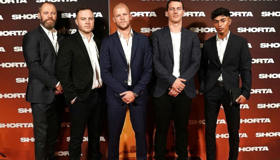 Gallapremiere på filmen Shorta. Jakob Haugaard Lohmann, Anders Ølholm, Frederik Louis Hviid, Simon Sears og Tarek Zayat. KLIK for flere billeder fra premieren. (Foto: Keld Navntoft/Ritzau Scanpix) Gallapremiere på filmen Shorta. Jakob Haugaard Lohmann, Anders Ølholm, Frederik Louis Hviid, Simon Sears og Tarek Zayat. KLIK for flere billeder fra premieren. (Foto: Keld Navntoft/Ritzau Scanpix)