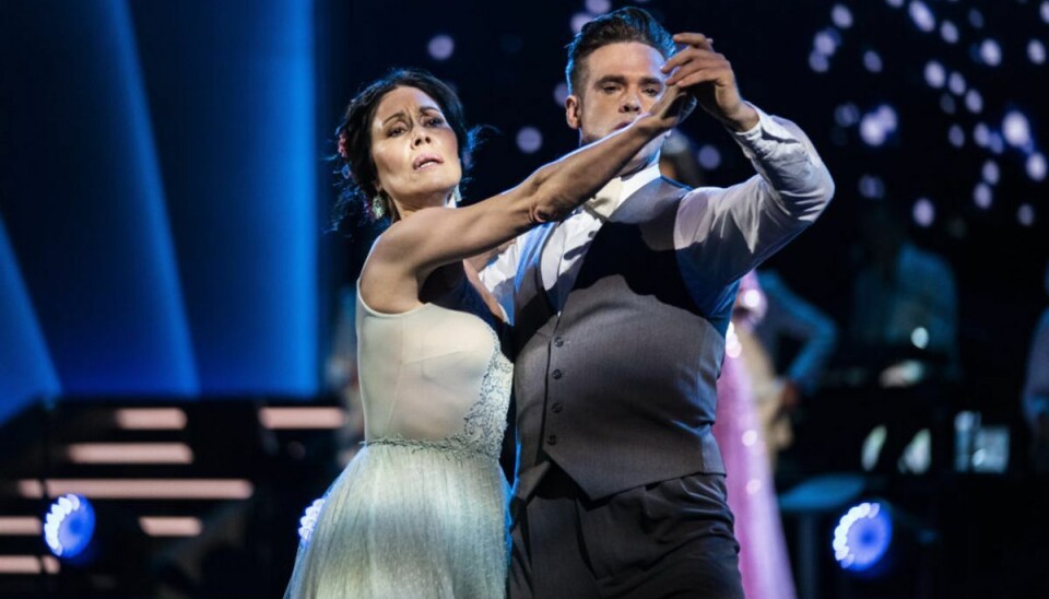 -Har undværet min elskede Nukâka Coster-Waldau og Silas Holst dansede en slowfox i det syvende program af “Vild med dans”. – Foto: Scanpix.
