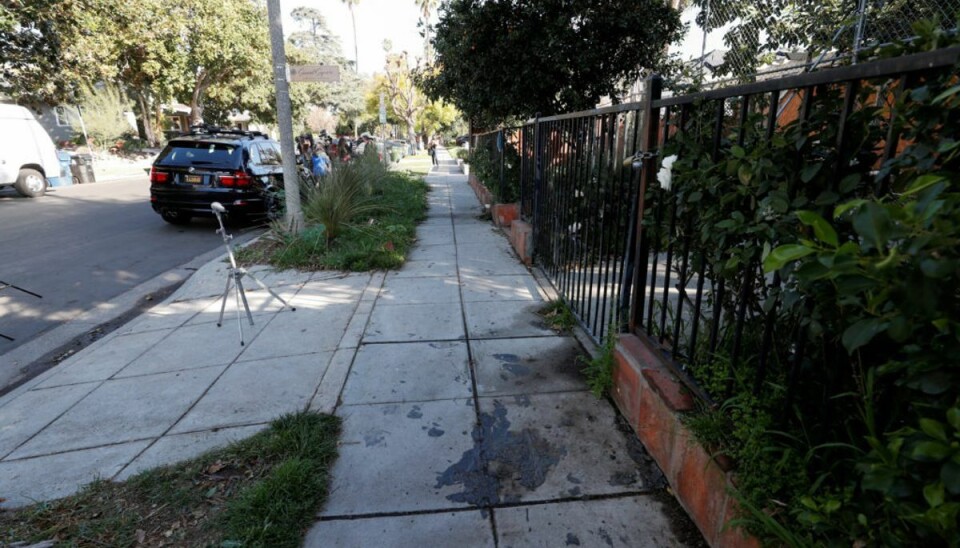 Nedskudt hundelufter taler fra hospitalssengen Det var her, at Lady Gagas to franske bulldogs blev stjålet, og hundelufteren blev skudt, under en gåtur i Los Angeles onsdag aften lokal tid. – Foto: Mario Anzuoni/Reuters