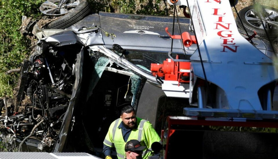 Foto: REUTERS/Gene Blevins Tiger Woods bil blev smadret ved ulykken.Foto: REUTERS/Gene Blevins