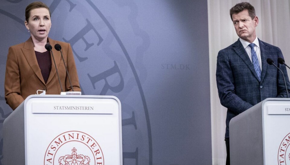 Brostrøm og Dillermand kan vinde priser Statsminister Mette Frederiksen er sammen med Søren Brostrøm nomineret til årets par. Foto: Scanpix