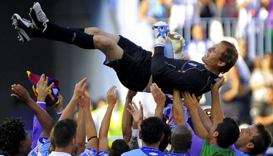 Barcelona-keeper pludselig død Francesc Arnau blev aldrig førstevalg i FC Barcelona, men han nåede at få 32 kampe for storklubben mellem 1996 og 2001. (Arkivfoto) (Foto: Jorge Guerrero / AFP)