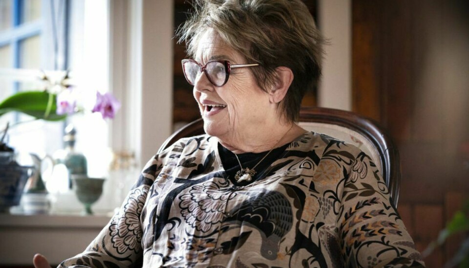86-årige Ghita Nørby døjer med øjensygdommen våd AMD (alderspletter på nethinden). Foto: Liselotte Sabroe/Ritzau Scanpix