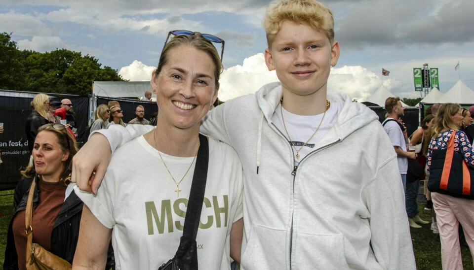 Camilla Martin fik lidt mor og søn-tid sammen på Grøn Koncert Valby.