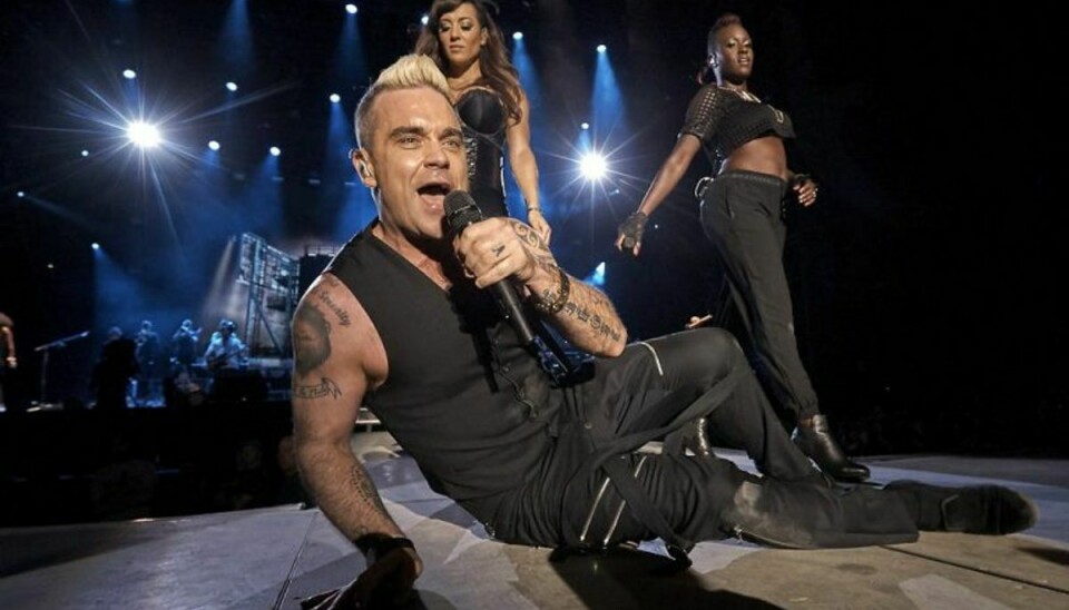 Robbie Williams er i slutningen af året aktuel med et nyt album, hvilket bliver sangerens 11. udgivelse. Foto: DENIS BALIBOUSE/Scanpix (Arkivfoto)