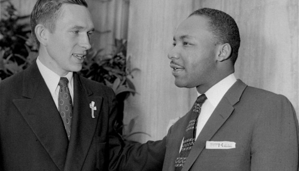 Død efter årelang kamp Her ses Robert Graetz og Martin Luther King Jr. Nu er Graetz død – 92 år gammel. (Foto: Gene Herrick/Scanpix).