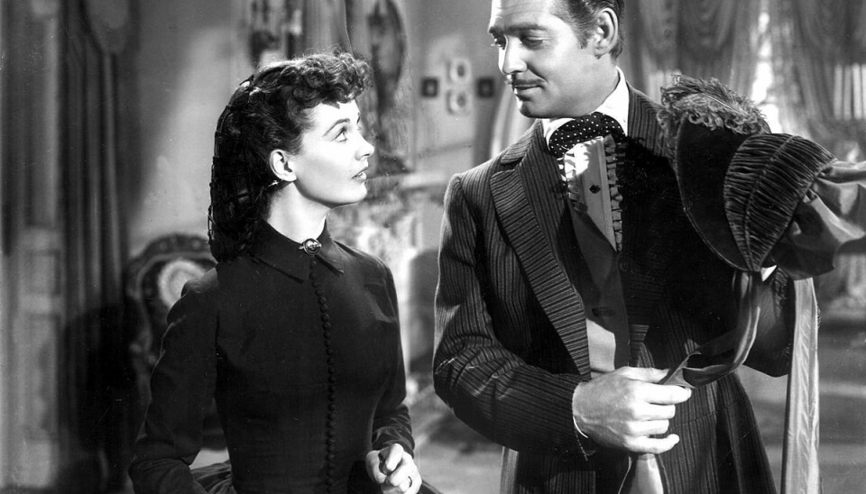 Vivien Leigh og Clark Gable i filmklassikeren, 'Borte med blæsten'.