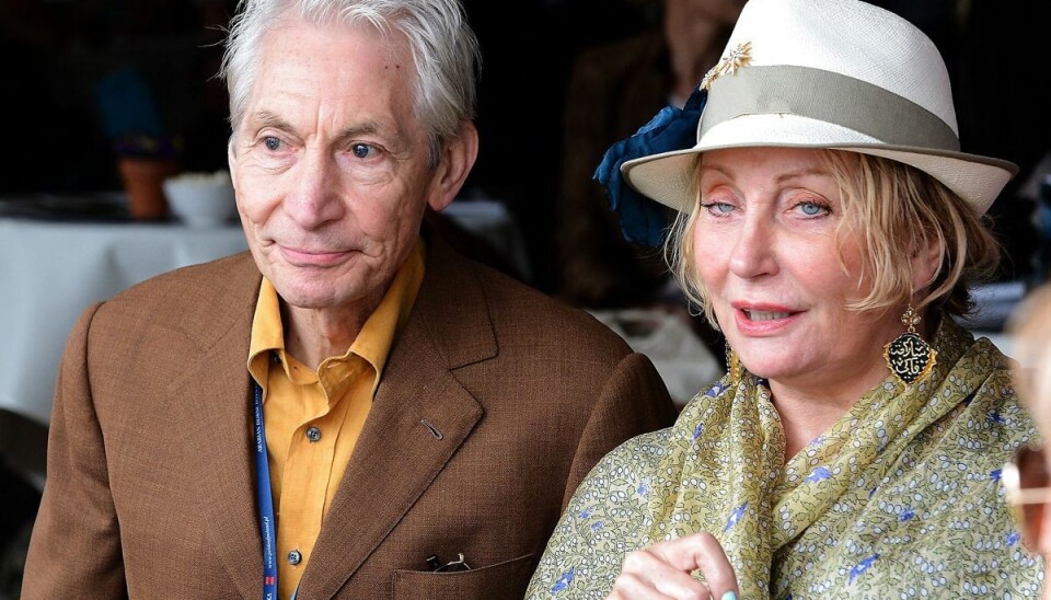 Charlie Watts og hustruen Shirley. Charlie Watts og hustruen Shirley.