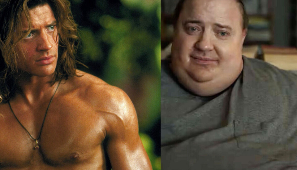 Sådan ser den 53-årige mand ud i den nye film 'The Whale'. Sådan ser den 53-årige mand ud i den nye film 'The Whale'.