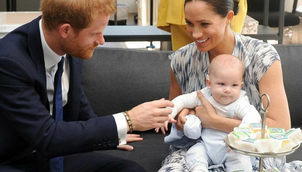 Prins Harry og Meghan beder om coronadonationer til Archies fødselsdag. (Photo by HENK KRUGER / POOL / AFP)
