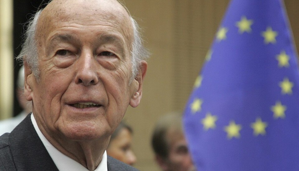 Valéry Giscard d'Estaing var præsident for Frankrig fra 1974-1981. I Helle Thorning-Schmidts tid som dansk europaparlamentariker havde han en nøglerolle i arbejdet med at skrive en ny forfatningstraktat for EU. Giscard d'Estaing døde sidste år med coronavirus. (Arkivfoto)